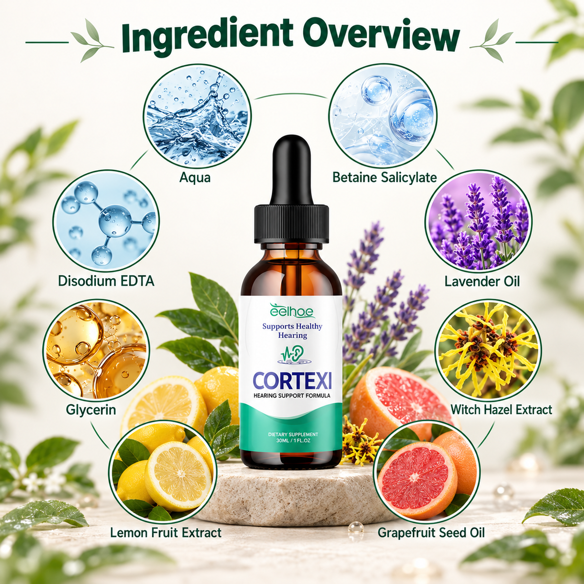 Daily Ear Care Drops ingredient overview