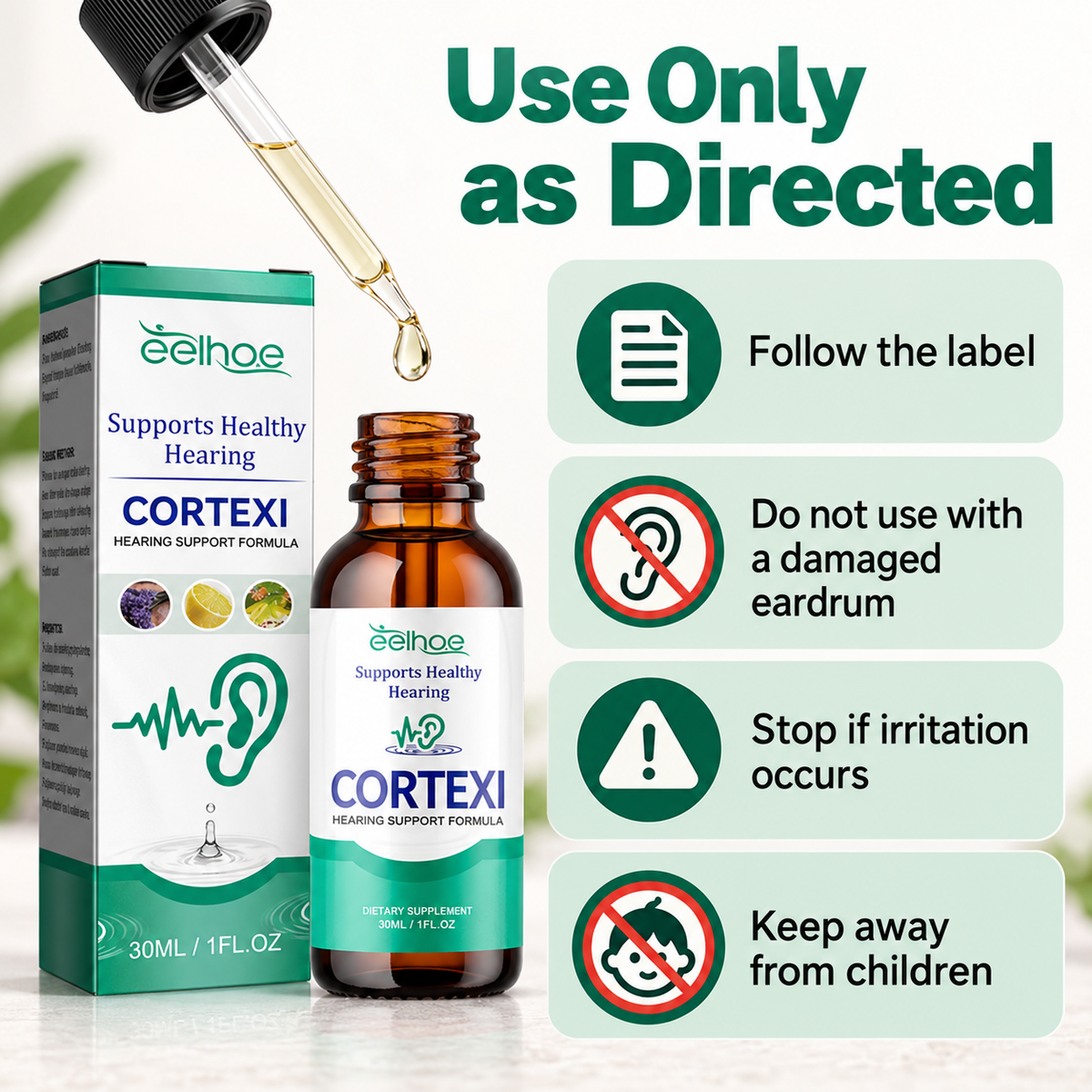 Daily Ear Care Drops care and safety notes