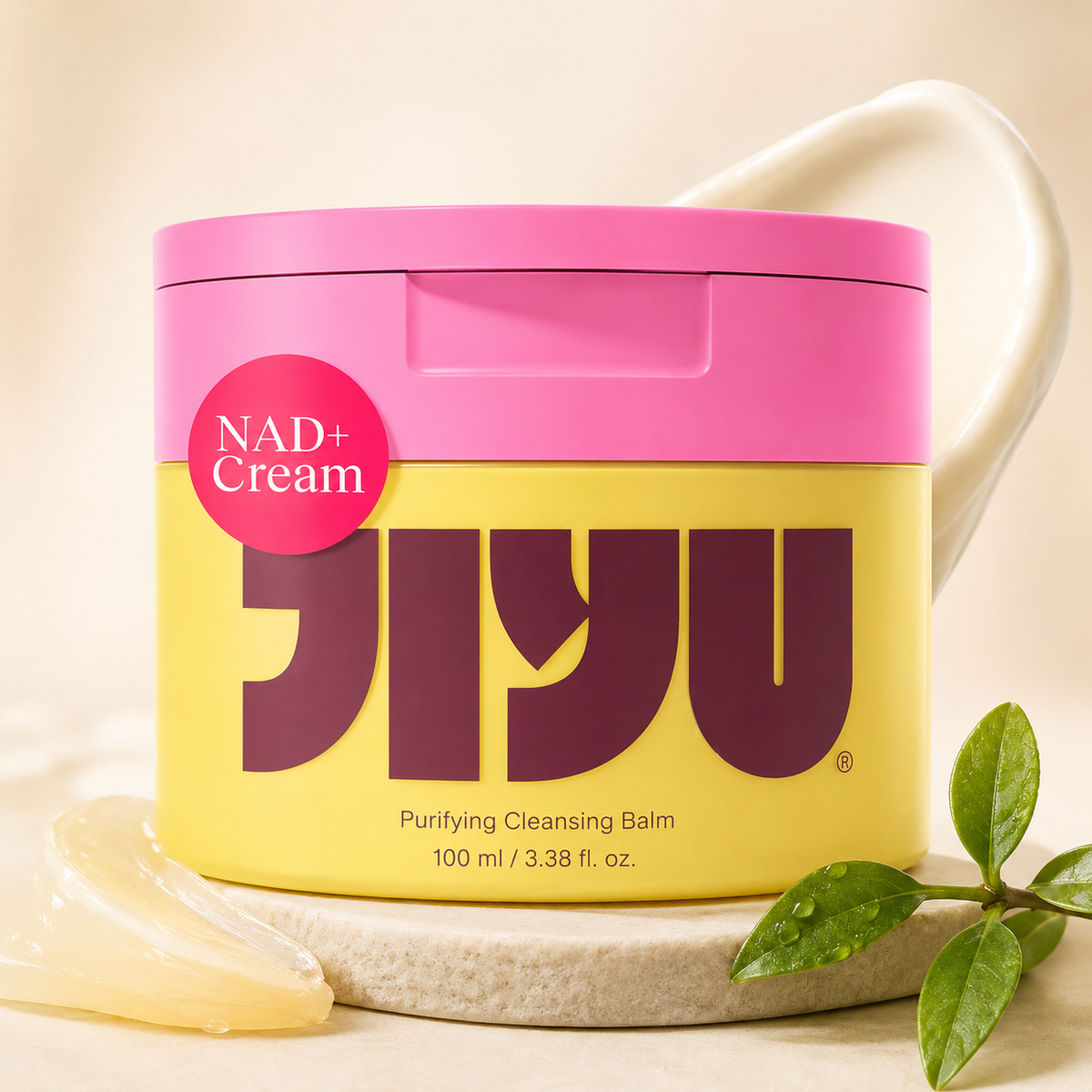 JiYu Purifying Cleansing Balm 100 ml jar with an NAD+ Cream label